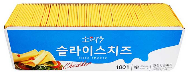 소와나무 슬라이스치즈, 18g, 100개