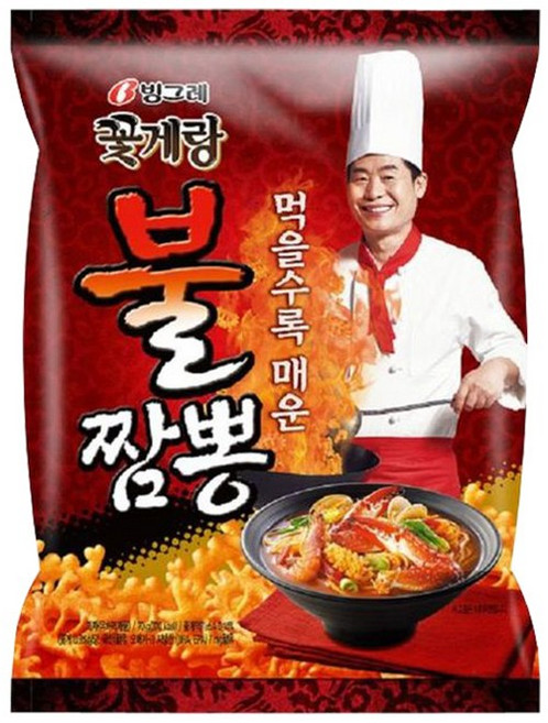 빙그레 꽃게랑 불짬뽕맛, 70g, 1개