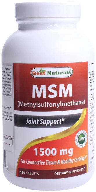 베스트네츄럴스 MSM 1500mg 타블렛, 180정, 1개 - 쿠팡
