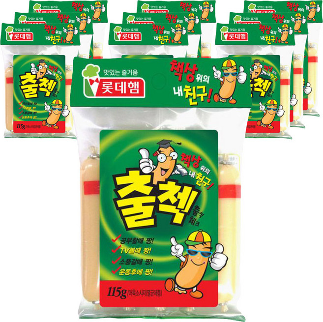 롯데웰푸드 출첵 소시지, 115g, 10개