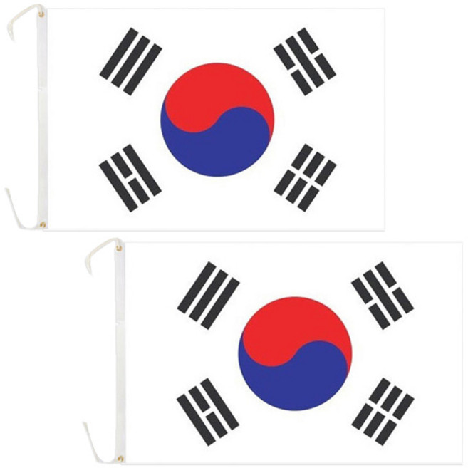 더자카 게양용 태극기 8호, 화이트, 2개