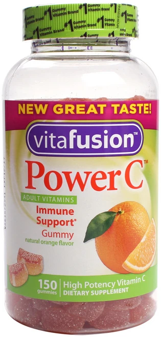 Vitafusion 파워 C 어덜트 비타민 이뮨 서포트 오렌지 맛 구미 글루텐 프리, 1개, 150개입, 150정 - 쿠팡