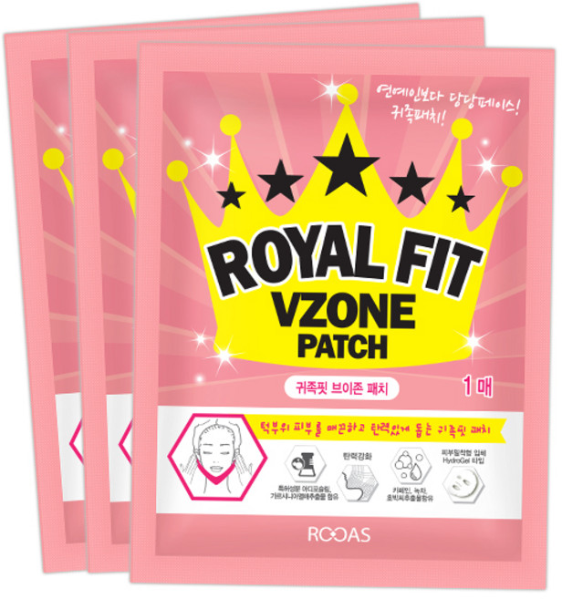 루아스 귀족핏 브이존 패치, 3매입, 1개