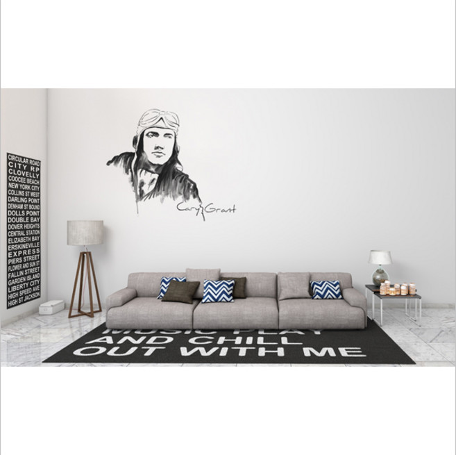 홈앤데코 캐리그랜트인물포인트벽지 3폭짜리 1세트 45h404501, 혼합 색상