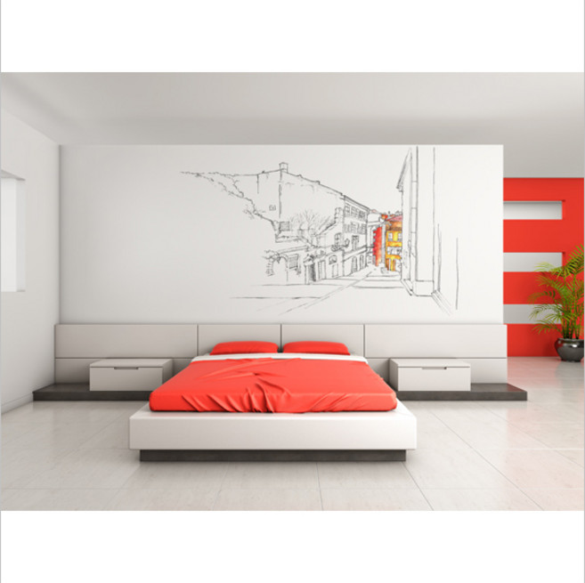 홈앤데코 하이든웨이드로잉포인트벽지 3폭짜리 1세트 39J403903, 혼합 색상