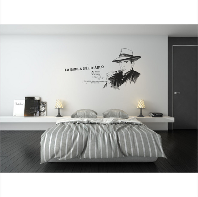 홈앤데코 험프리보가트인물포인트벽지 3폭짜리 1세트 44ha404403, 혼합 색상