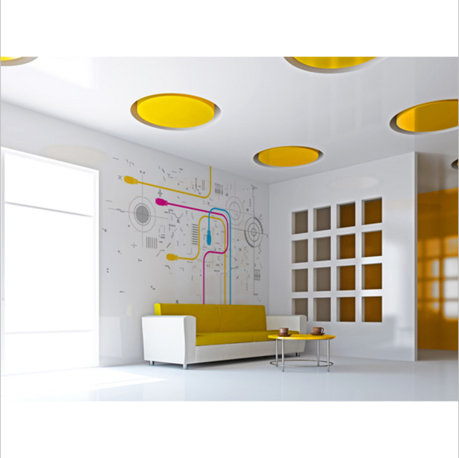 홈앤데코 믹스모던그래픽디자인포인트벽지 3폭짜리 1세트 34h403401, 혼합 색상