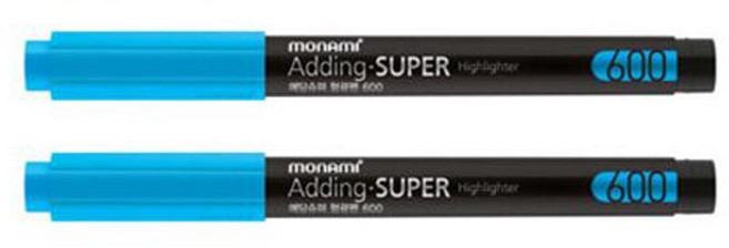 [모나미]-에딩슈퍼 형광펜 600, (Blue:New), 24개