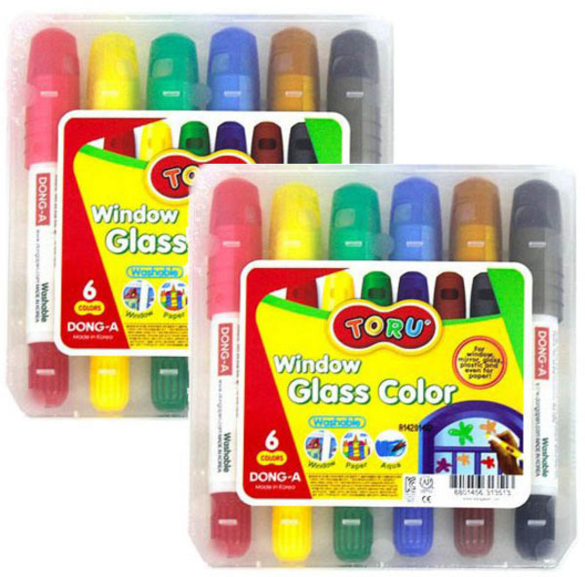 토루 동아 글라스칼라 워셔블, 2개, 6색