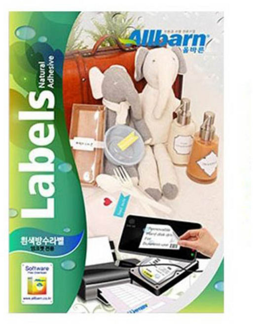 올바른 잉크젯용 흰색 방수 라벨지 A4전지, 1칸, 25개