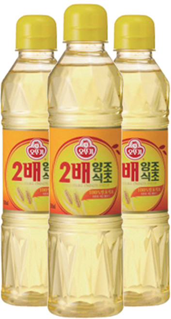 오뚜기 2배 양조식초, 500ml, 3개