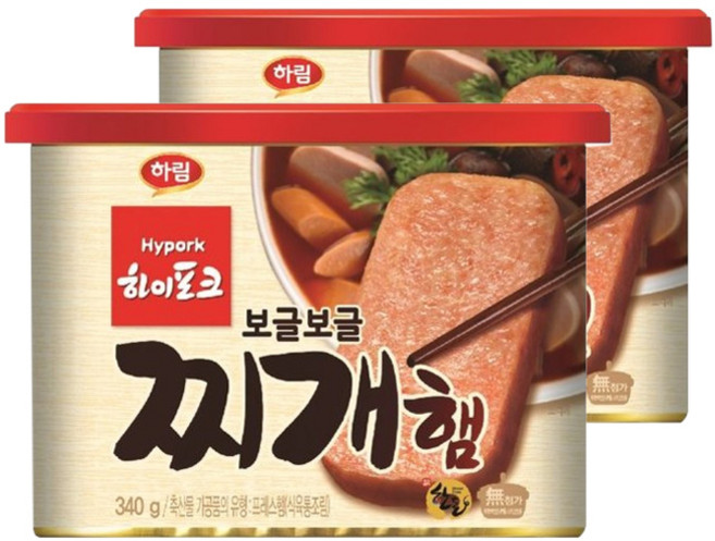 하이포크 보글보글 찌개햄, 340g, 2개