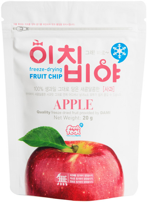 [참다움] 생과일그대로 과일칩 사과칩, 20g, 사과칩 1개, 1개
