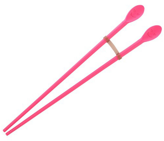 인콕 실리콘 튀김젓가락, 핑크, 1개