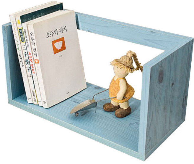 선진컴퍼니 파스텔 책꽂이 400, 블루, 1개