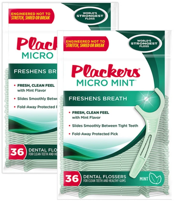 플랙커스 마이크로 민트 치실, 36개입, 2개 - 쿠팡