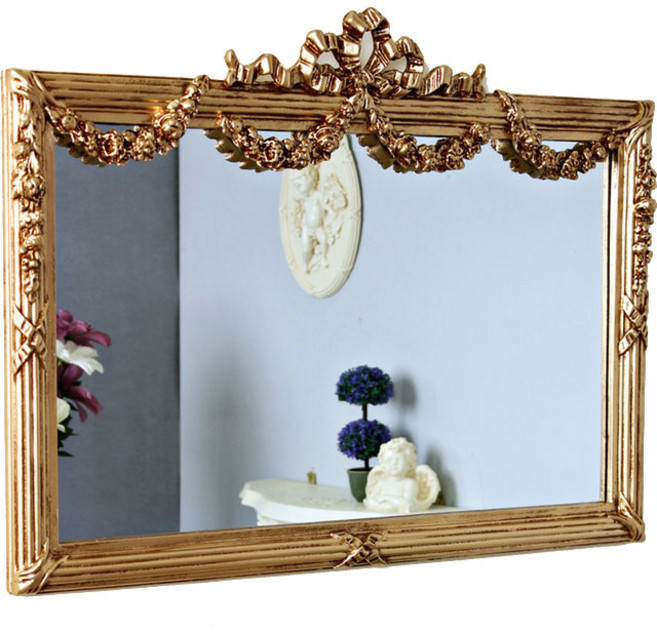 키다리 로코코 로잔거울 가로형, 골드