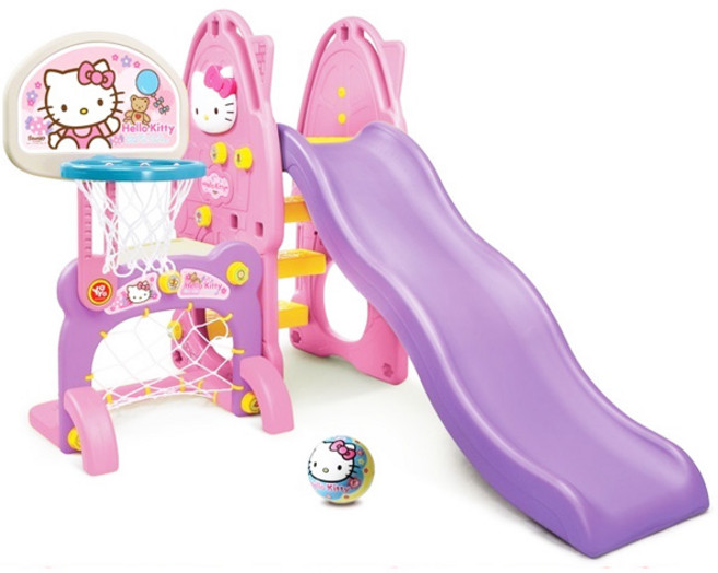 헬로키티 4in1 하우스미끄럼틀, 혼합 색상, 1개