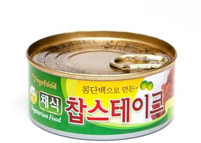 베지푸드 찹스테이크 캔, 140g, 1개