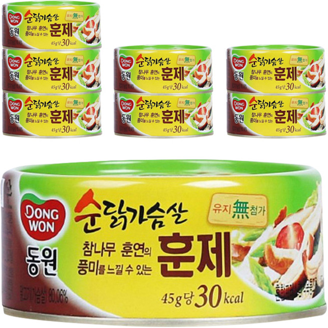 동원 순 닭가슴살 훈제 통조림, 135g, 8개
