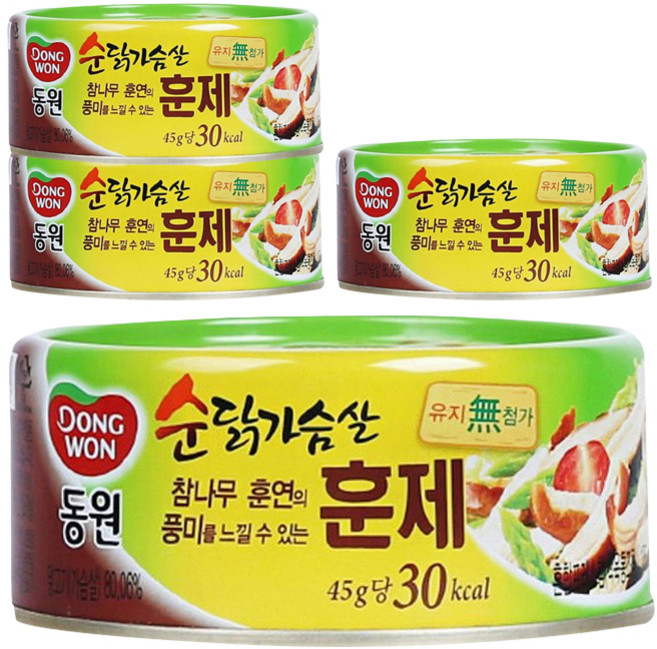 동원 순 닭가슴살 훈제 통조림, 135g, 4개