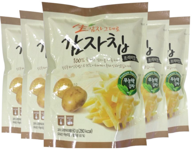 명성식품 감자칩, 60g, 5개