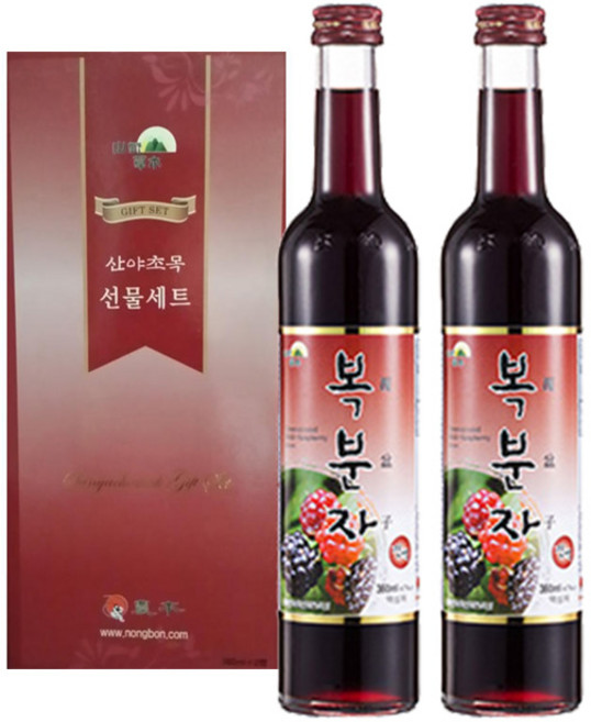 산야초목 선물세트8호(복분자진액360ml*2), 360ml, 1개입