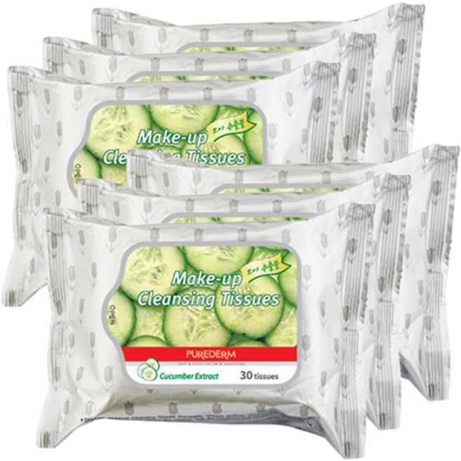 퓨어덤 오이 클렌징 티슈 145ml, 30매입, 6개
