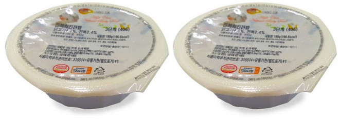 [짱죽] 3단계 이유식, 전복치킨진밥, 180g, 2개