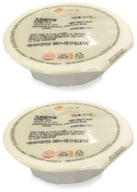 [짱죽] 1단계 이유식, 오트밀미음, 2개