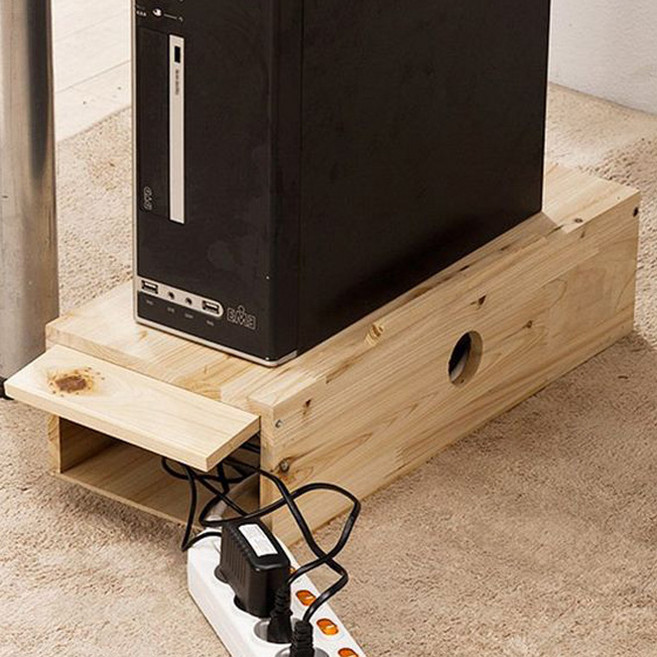 포메리트 케이블 정리 본체받침대, 삼나무, 1개