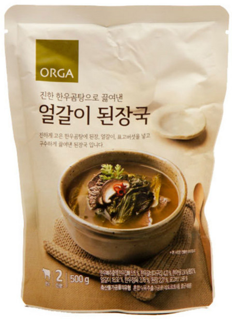 올가홀푸드 얼갈이 된장국, 500g, 1개