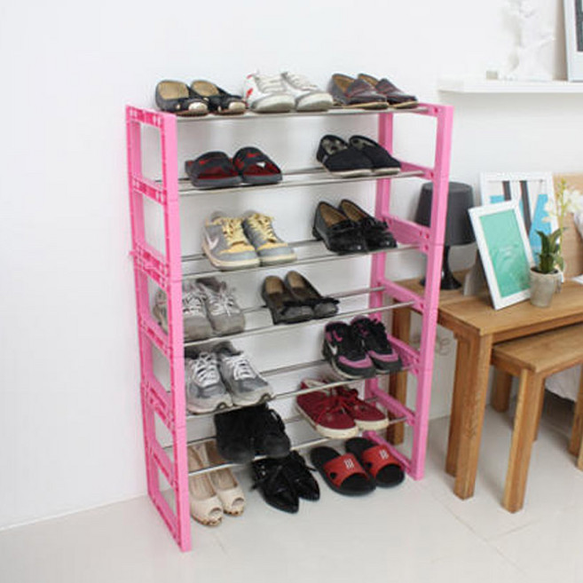 가쯔 신발 정리대 7단 70cm, 핑크, 1개