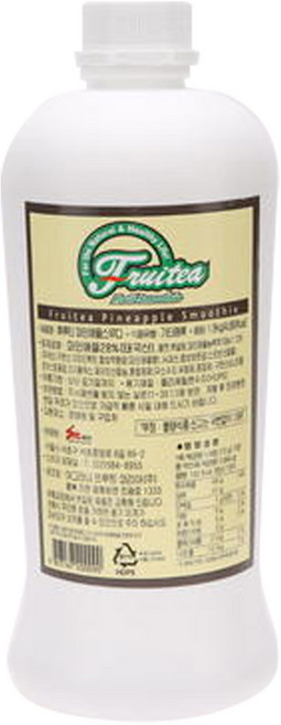 [후루티] 과일스무디 시럽, 1개, 1.8kg, 1개입