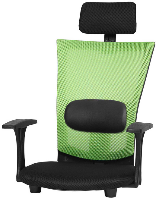 체어클럽 M220 메쉬좌식의자 요추헤더형 메쉬원단, 그린