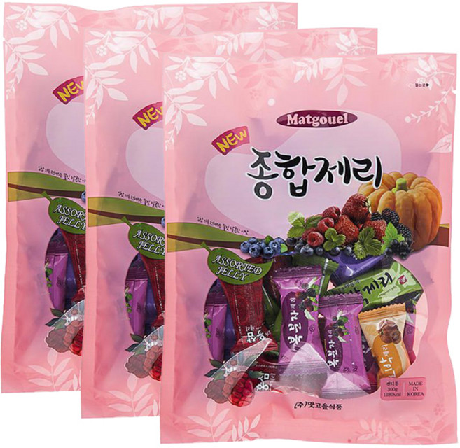 [맛고을] 맛고을 NEW 젤리, 300g, 3개