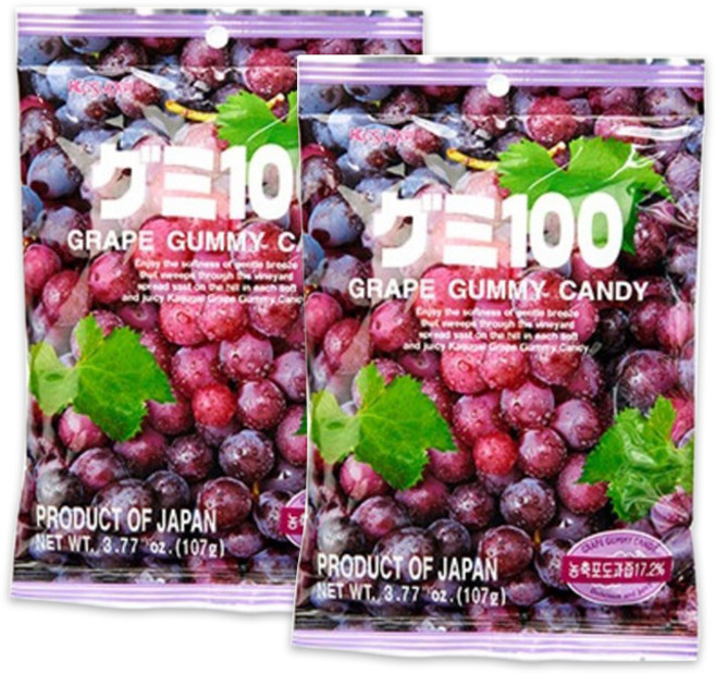 카수가이 구미100 그레이프, 107g, 2개