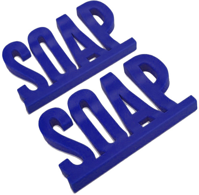 블럭마트 욕실 SOAP 실리콘 비누받침, 블루, 2개입