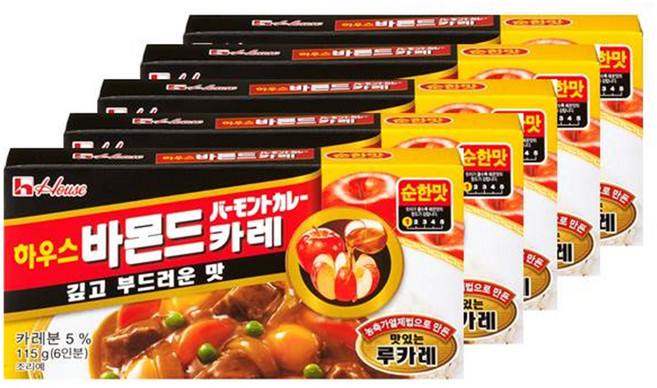 버몬트카레 순한맛, 115g, 5개