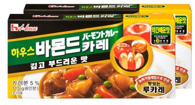 하우스 바몬드 카레 약간매운맛, 115g, 2개 - 쿠팡