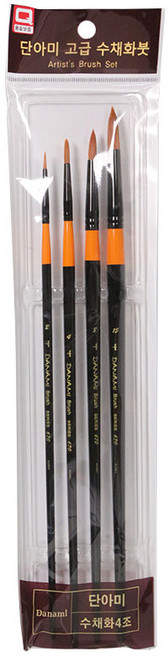 단아미 고급 수채화붓 세트 670, 2호, 4호, 8호, 15호, 1세트