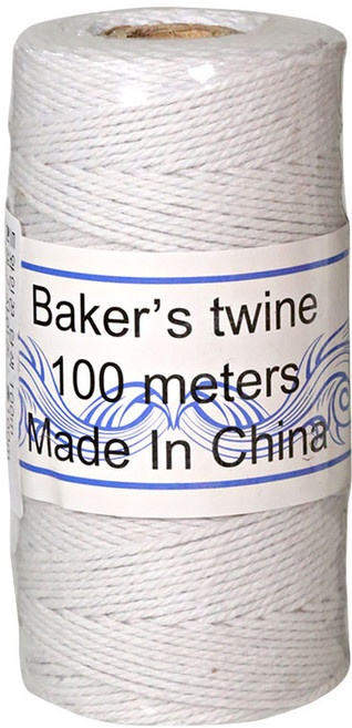 트와인끈 단색, 흰색, 100m