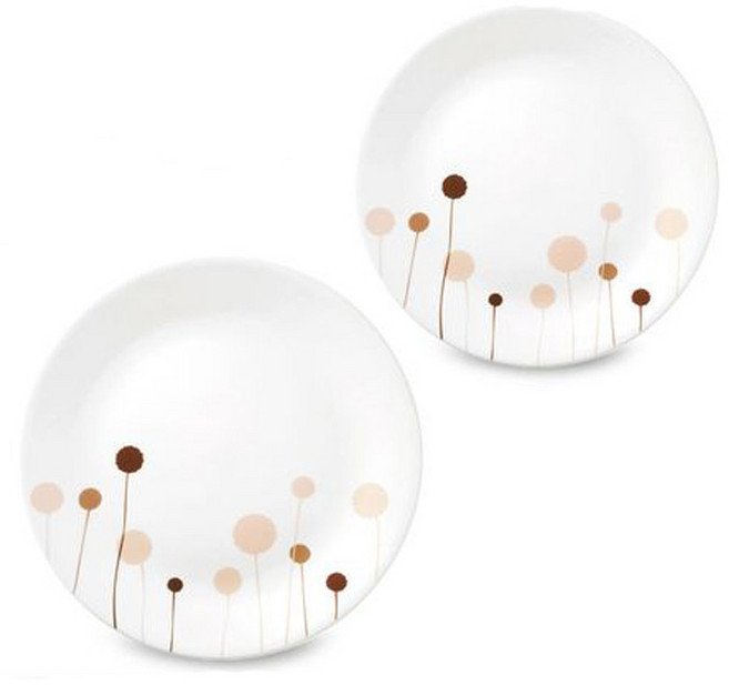 코렐 꽃솜 원형접시 중 2p + 대 1p, 1세트