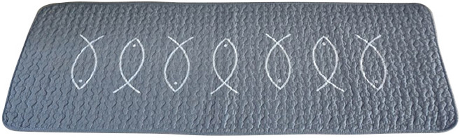 북유럽 모던 피쉬 롱 발매트, 그레이