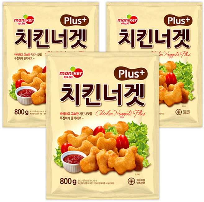 마니커 치킨너겟 플러스, 800g, 3개