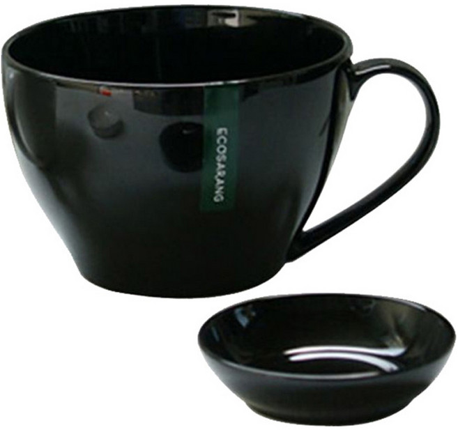 에코사랑 컬러드 라면기 + 반찬기 세트, 블랙, 1개