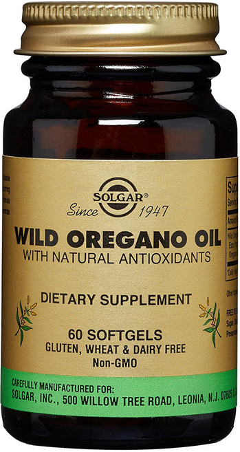 솔가 와일드 오레가노 오일 글루텐 프리 무설탕 소프트젤, 1개, 60정