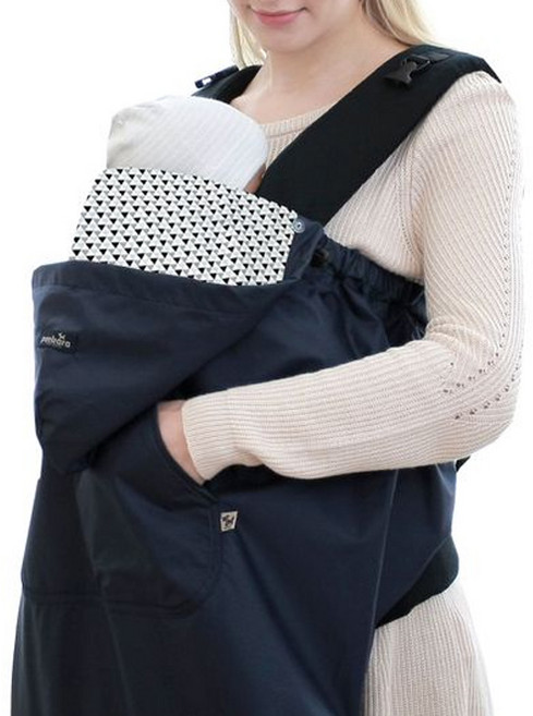 피카라 아기띠 바람막이 워머, 네이비