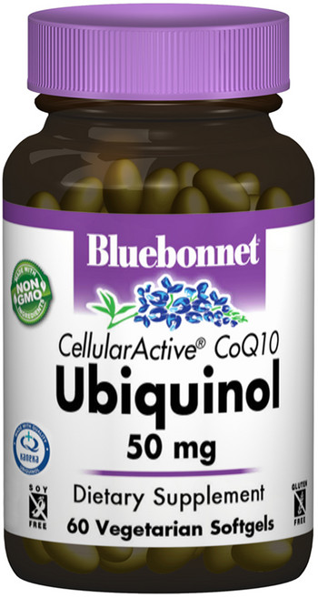 블루보넷 CoQ10 유비퀴놀 50mg 베지테리안 소프트젤 글루텐 프리, 1개, 60정