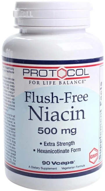 프로토콜포라이프밸런스 플러쉬-프리 나이아신 500mg 베지캡 무설탕 글루텐 프리, 90개입, 1개, 90정 - 쿠팡